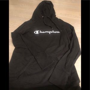 Like new champion black hoody. Lightweight